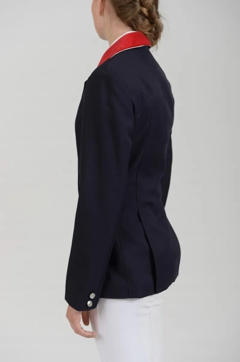 Shires Henley Competition Jacket Ladies Navy and Red