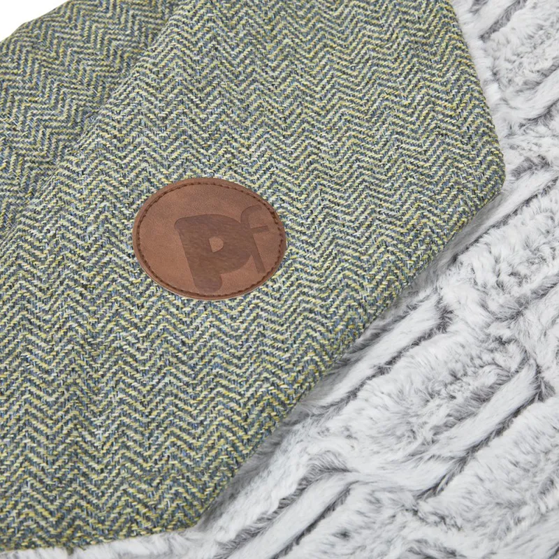 Petface Herringbone Comforter in Sage-1