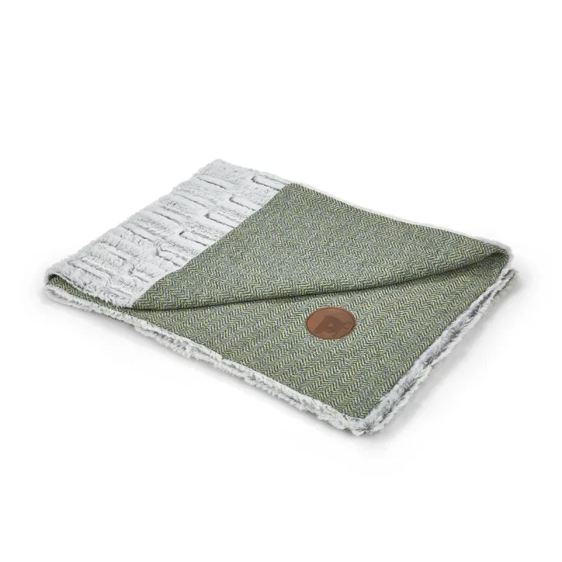 Petface Herringbone Comforter in Sage