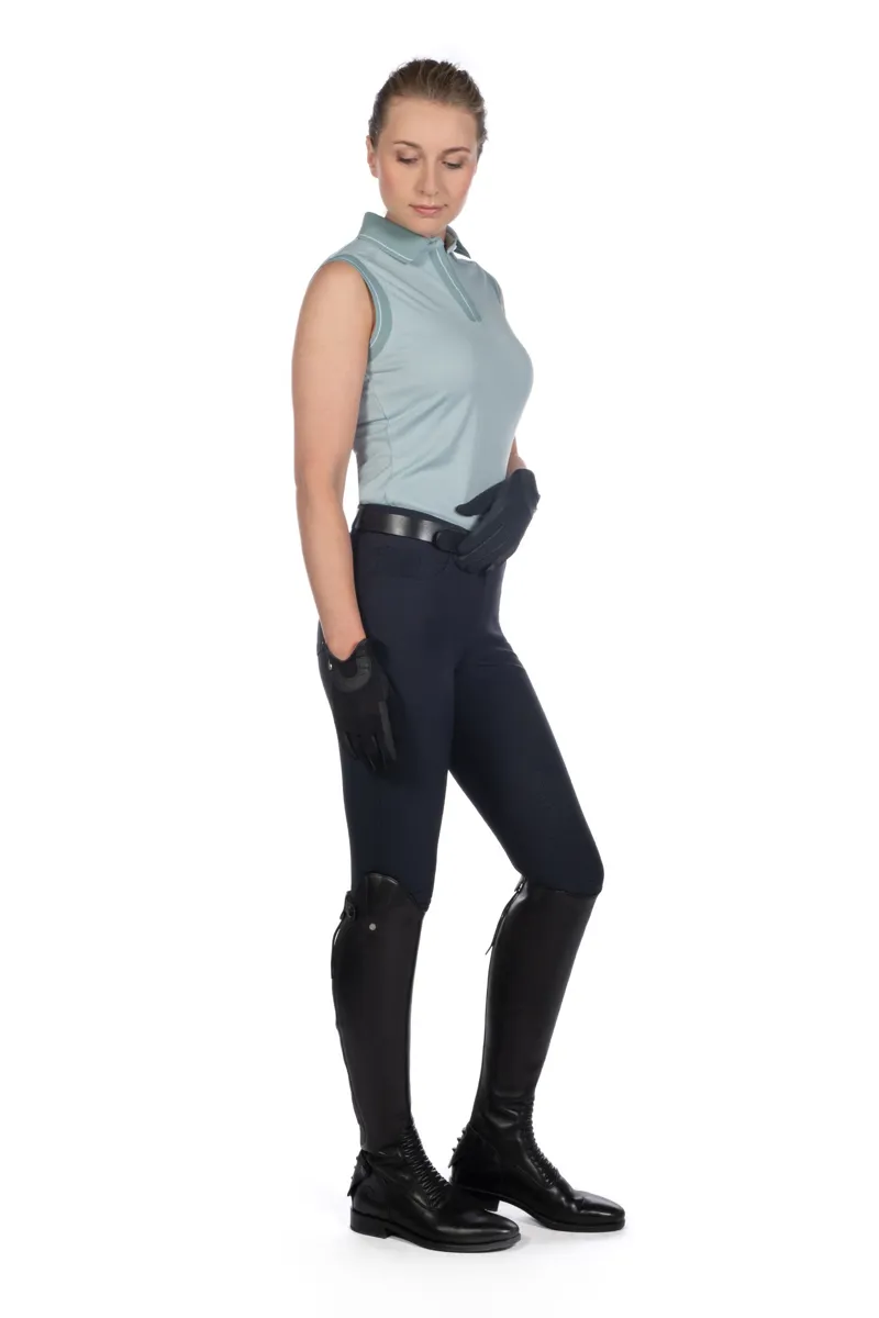 HKM Catherine Sleeveless Polo Shirt Ladies in Light Blue-6