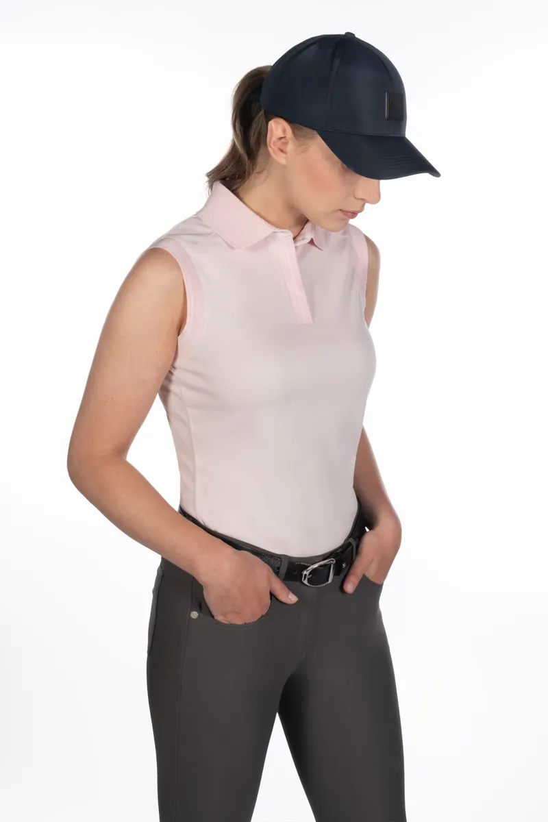HKM Catherine Sleeveless Polo Shirt Ladies in Light Rose-3