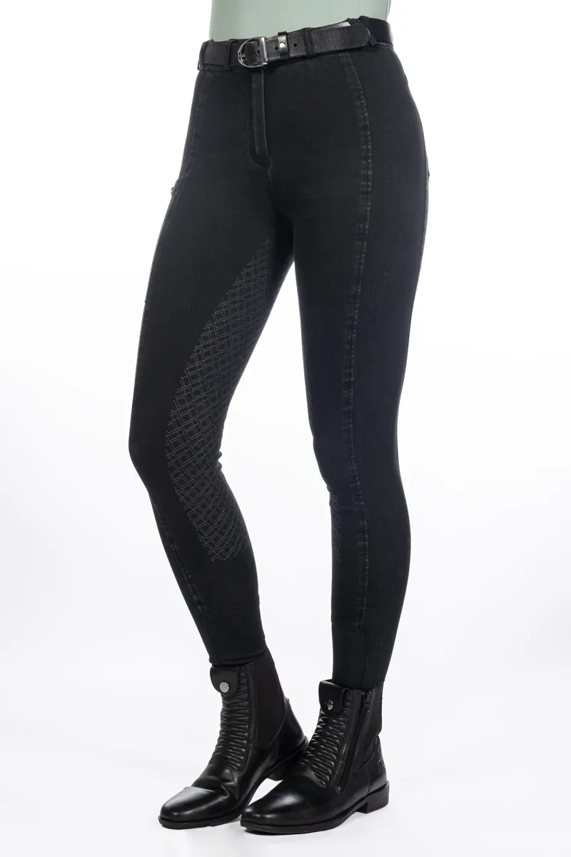 HKM Harbour Island Denim Breeches Ladies in Black-2