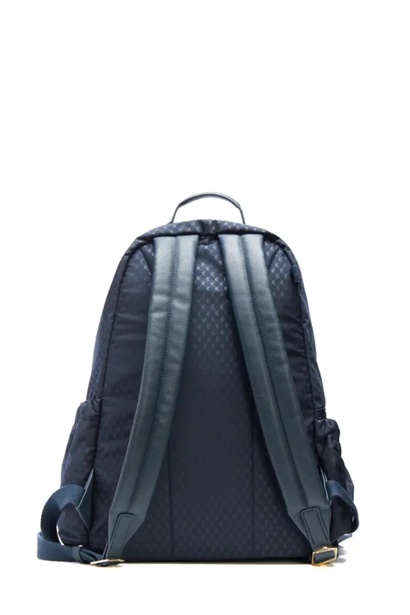 Holland Cooper Burghley Backpack in Ink Navy Monogram-2