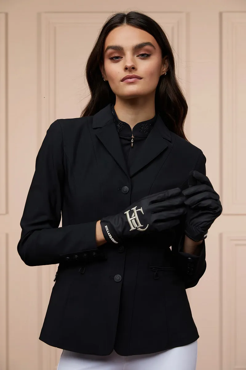 Holland Cooper Burghley Riding Gloves in Black