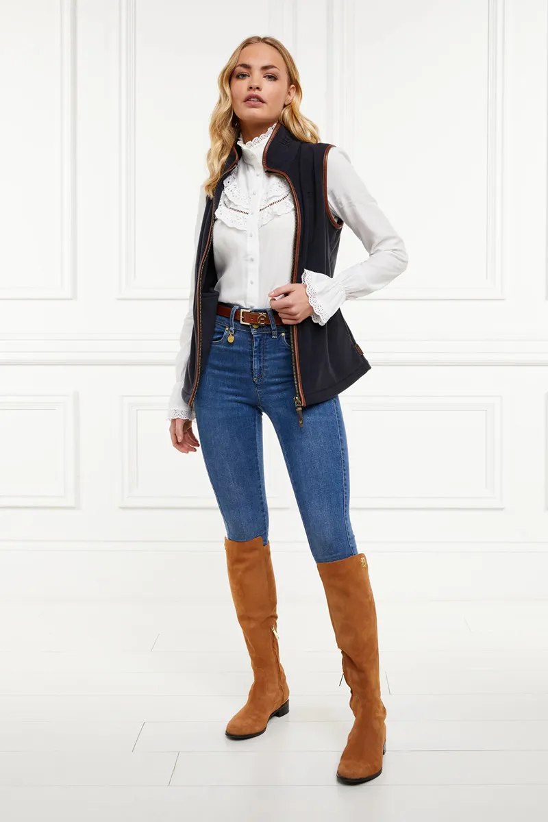 Holland Cooper Country Fleece Gilet in Ink Navy-1