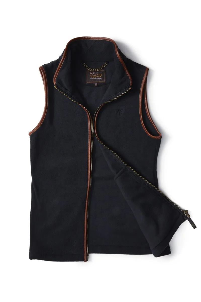 Holland Cooper Country Fleece Gilet in Ink Navy-4