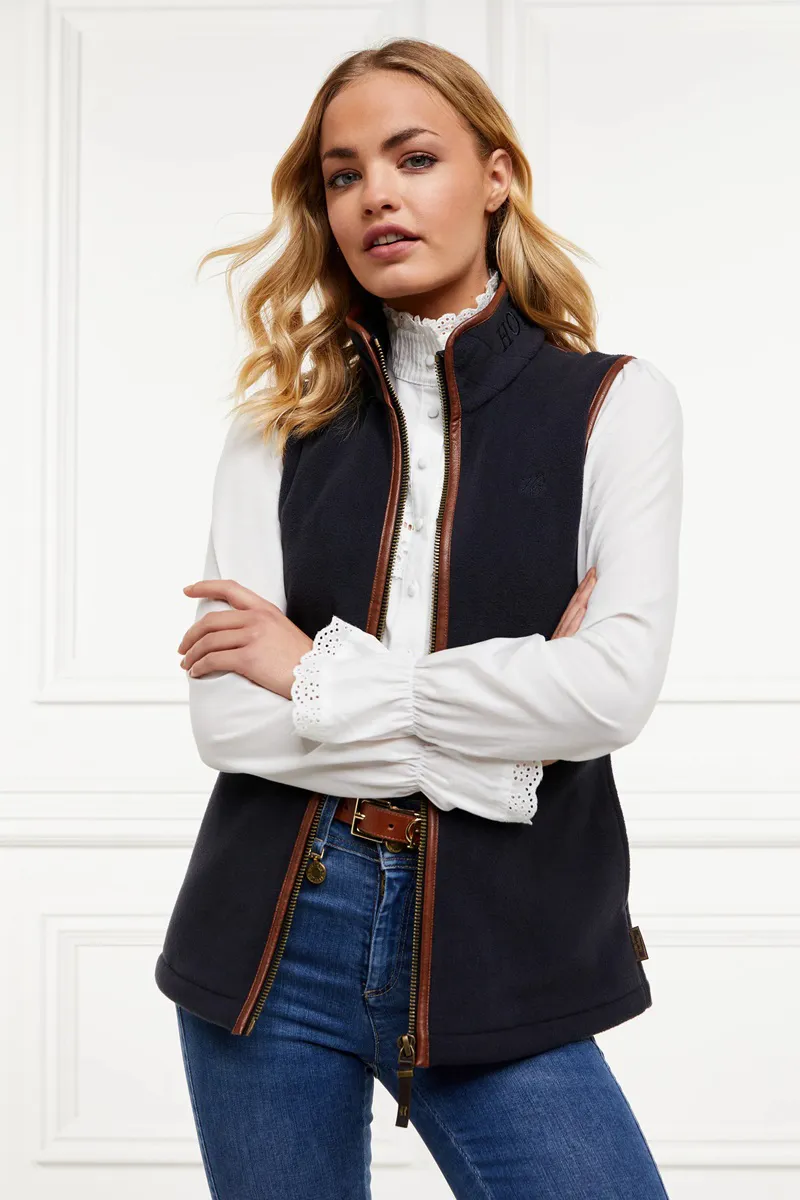 Holland Cooper Country Fleece Gilet in Ink Navy