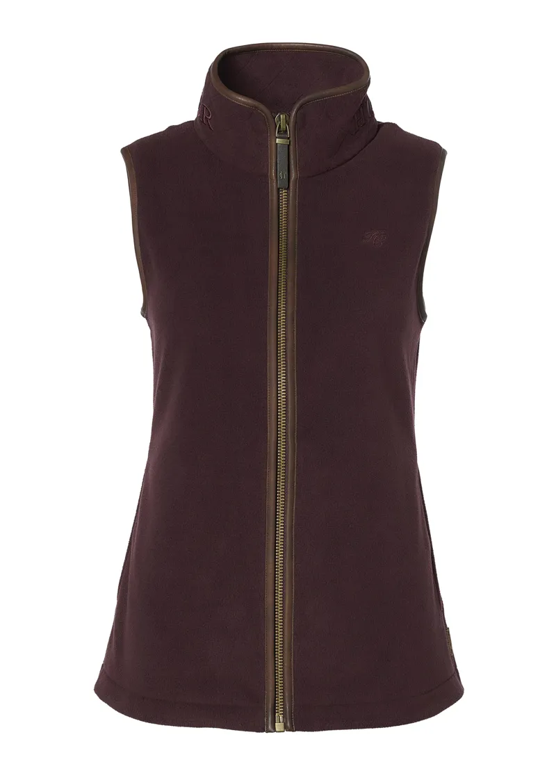 Holland Cooper Country Fleece Gilet in Mulberry-3