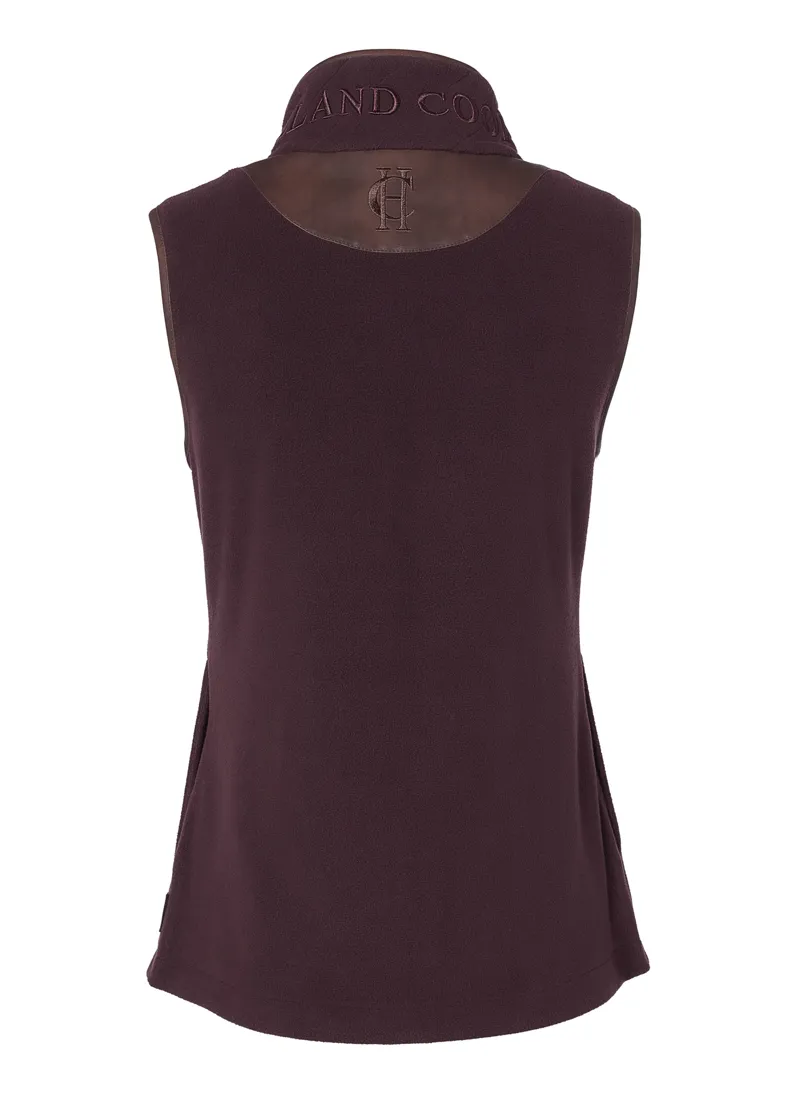 Holland Cooper Country Fleece Gilet in Mulberry-2