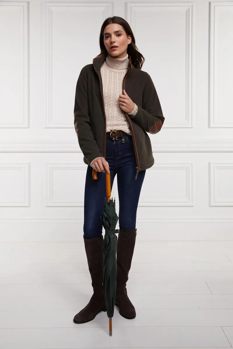 Holland Cooper Country Fleece Jacket in Khaki-2
