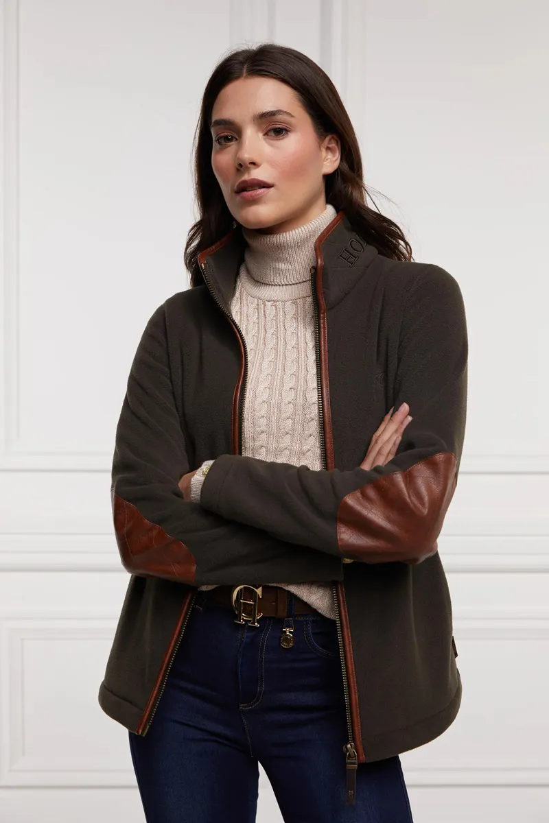 Holland Cooper Country Fleece Jacket in Khaki