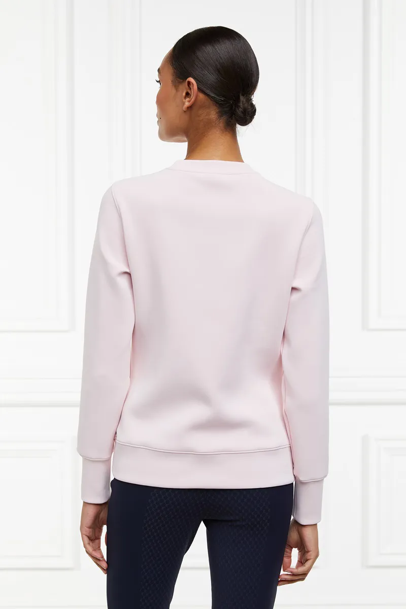 Holland Cooper Crystal Crew Neck Sweatshirt in Blush-1