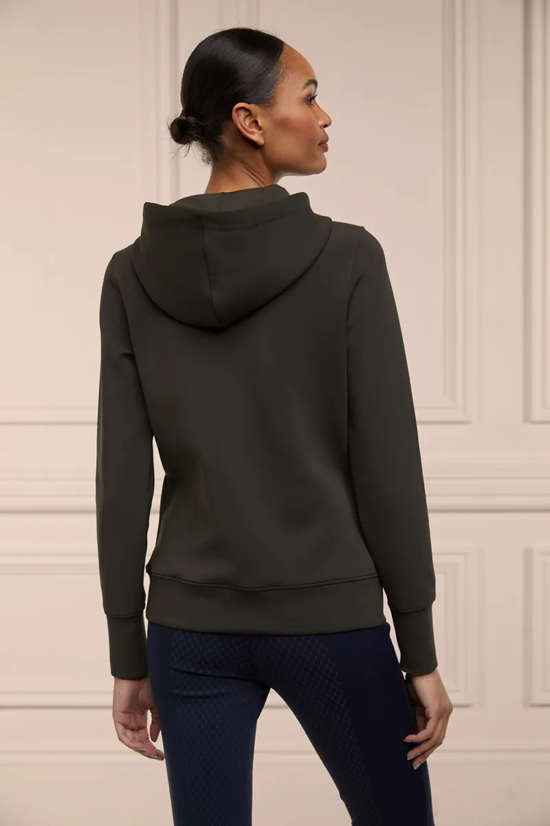 Holland Cooper Crystal Training Hoodie Ladies in Heritage Khaki-1