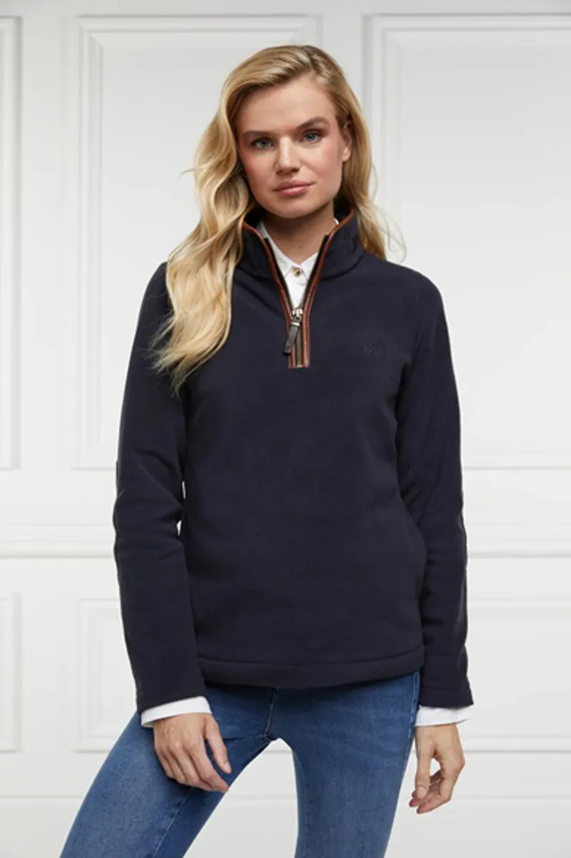 Holland Cooper Country Quarter Half Zip Ladies in Ink Navy