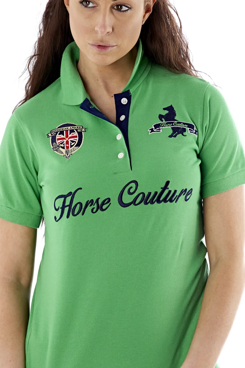 Horse Couture Galeric Polo Shirt Green Ladies