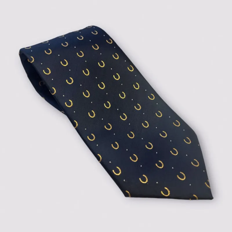 Equetech Adult Horseshoes Show Tie in Navy