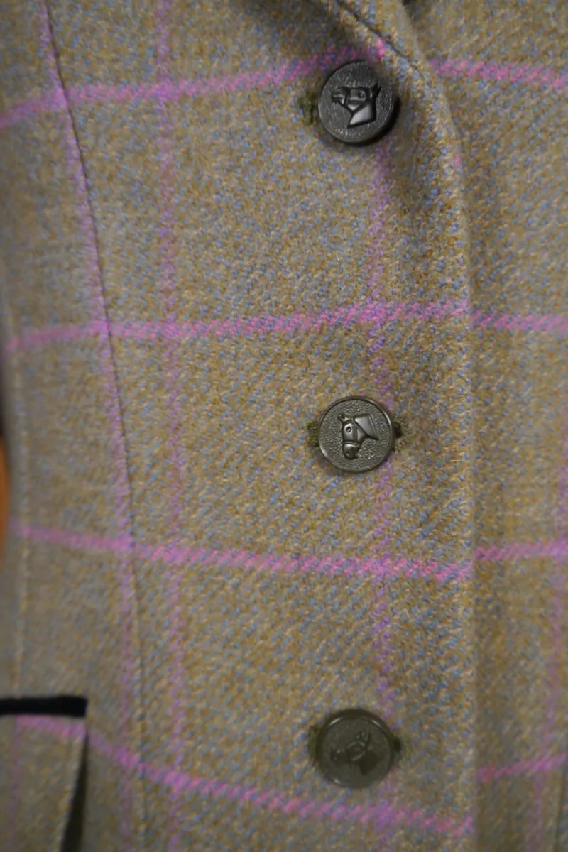 Huntingdon Hacking Jacket Ladies Green and Pink-3