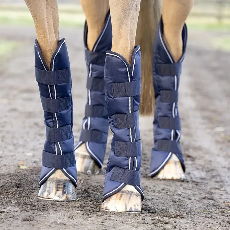 Hy Equestrian Economy Travel Boots in Navy-1