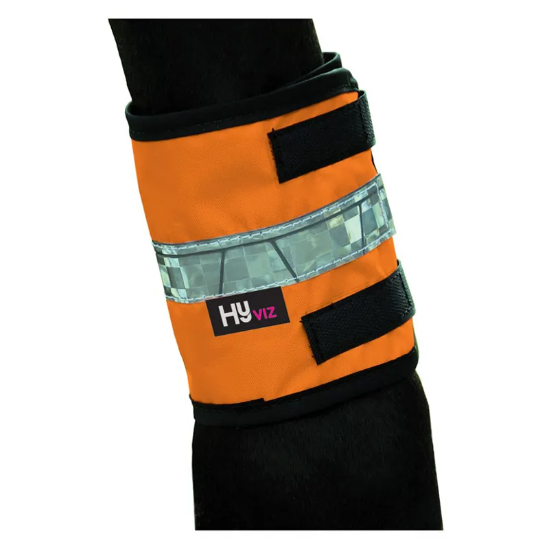 Hy Equestrian Reflective Leg Wraps in Orange - WEB EXCLUSIVE