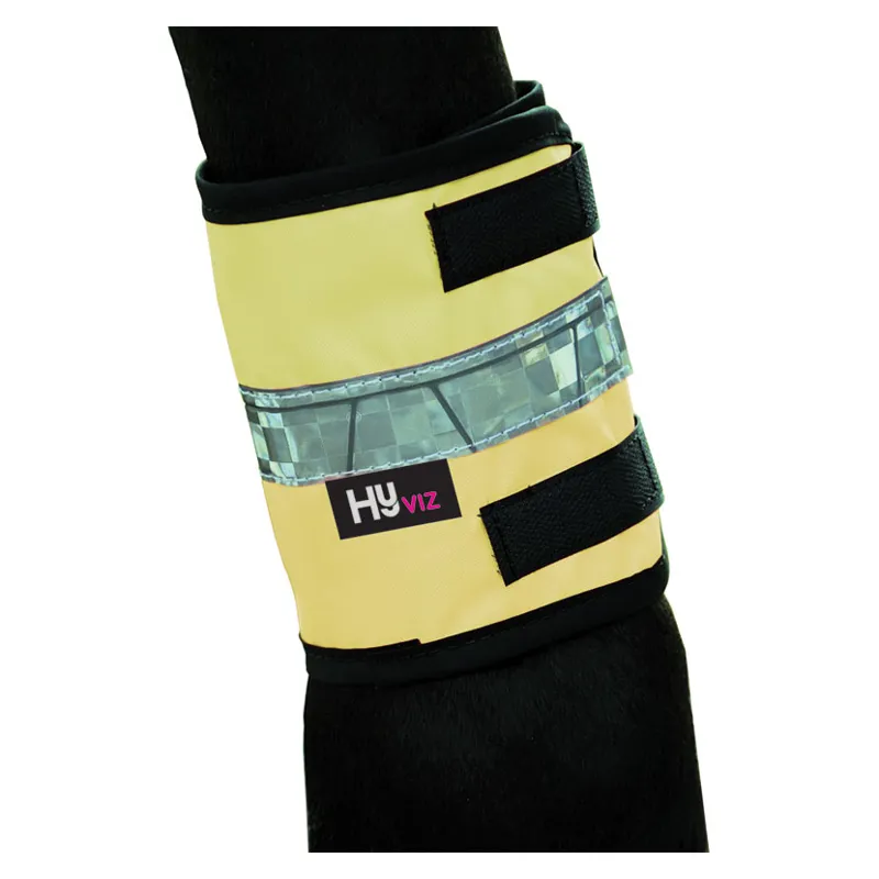 Hy Equestrian Reflective Leg Wraps in Yellow - WEB EXCLUSIVE