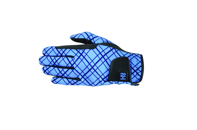Hy5 Lightweight Printed Riding Gloves in Blue