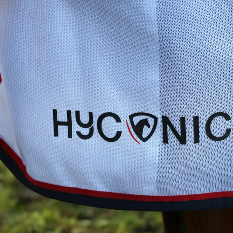 Hy Equestrian HYCONIC Fly Rug with Detachable Neck in White-3