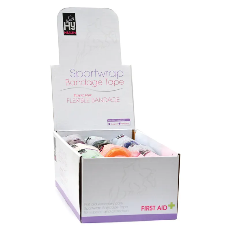 HyHealth Sport Wrap box of 18 selfadhesive bandages for horses