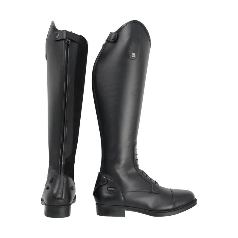 Hy Verona Leather and Synthetic Contour Long Riding Boot in Black
