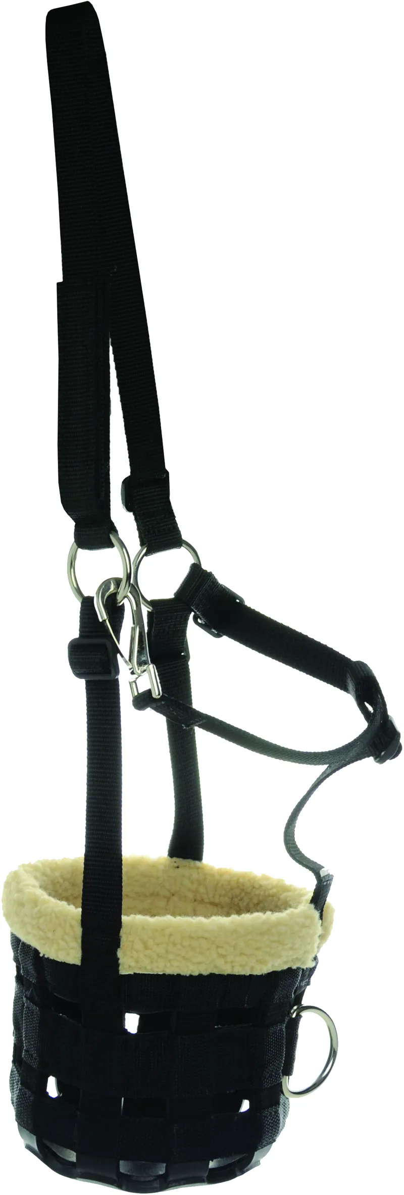 Hy Grazing Muzzle with Fleece Black
