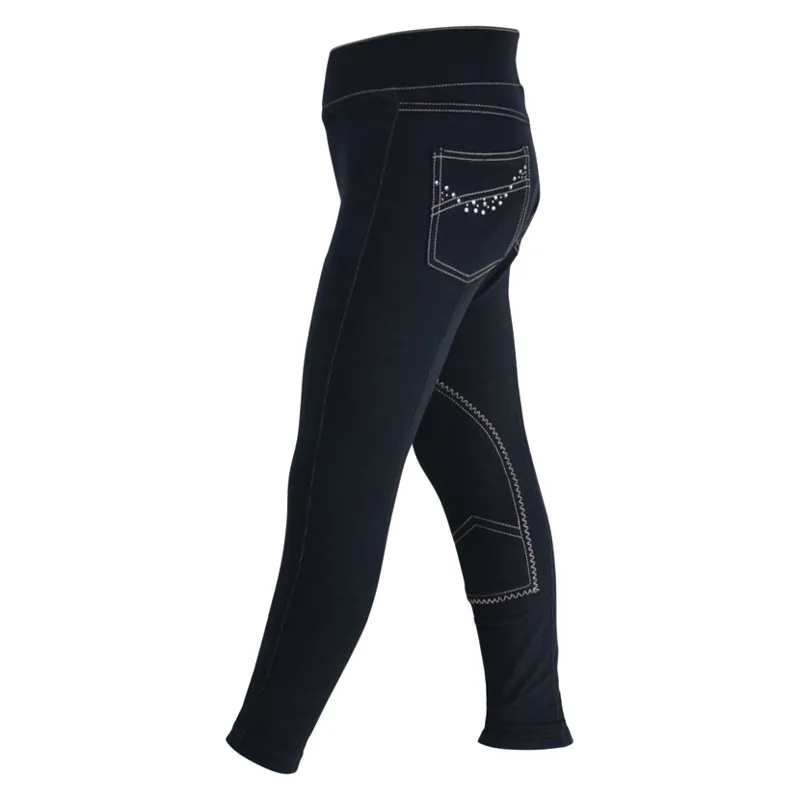 HyPerformance Eccleston Diamante Childs Leggings in Navy-1