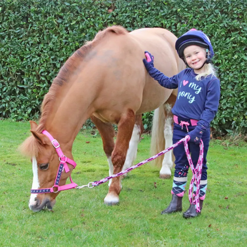 Little Rider Love My Pony Fleece Riding Gloves in Navy - WEB EXCLUSIVE-2