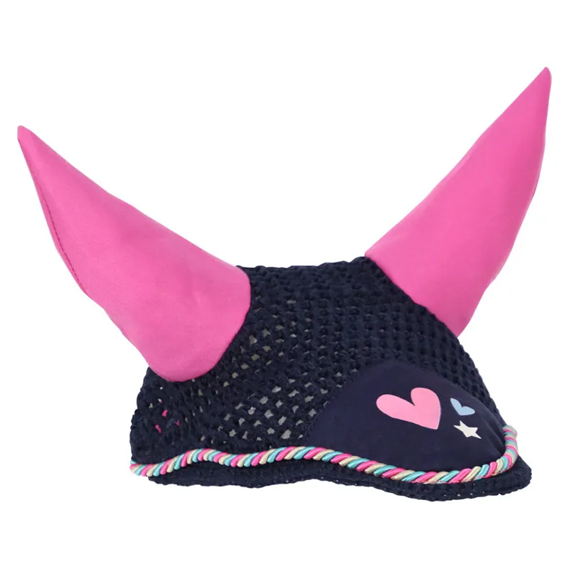 Little Rider I Love My Pony Fly Veil in Navy and Pink - WEB EXCLUSIVE