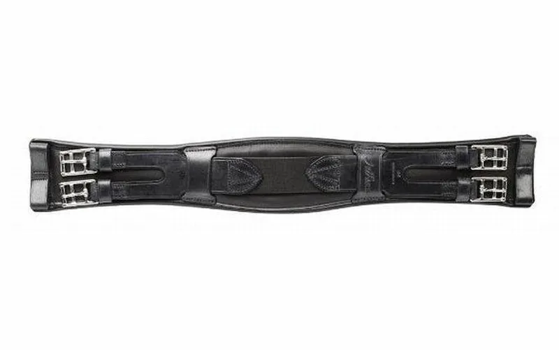 Jeffries Elite Shaped Dressage Leather Girth in Black
