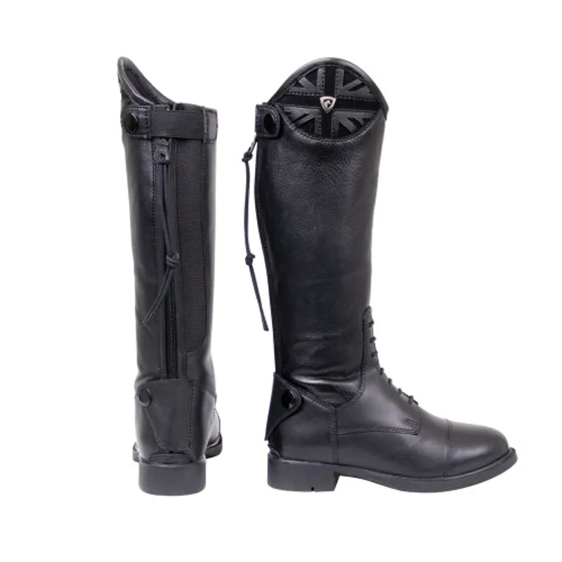 Hy Equestrian Junior Union Jack Riding Boots in Black