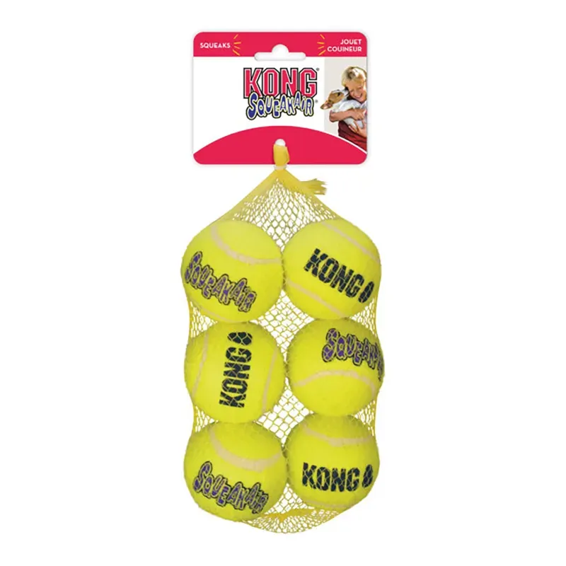 KONG SqueakAir Balls 6 Pack in Medium - WEB EXCLUSIVE