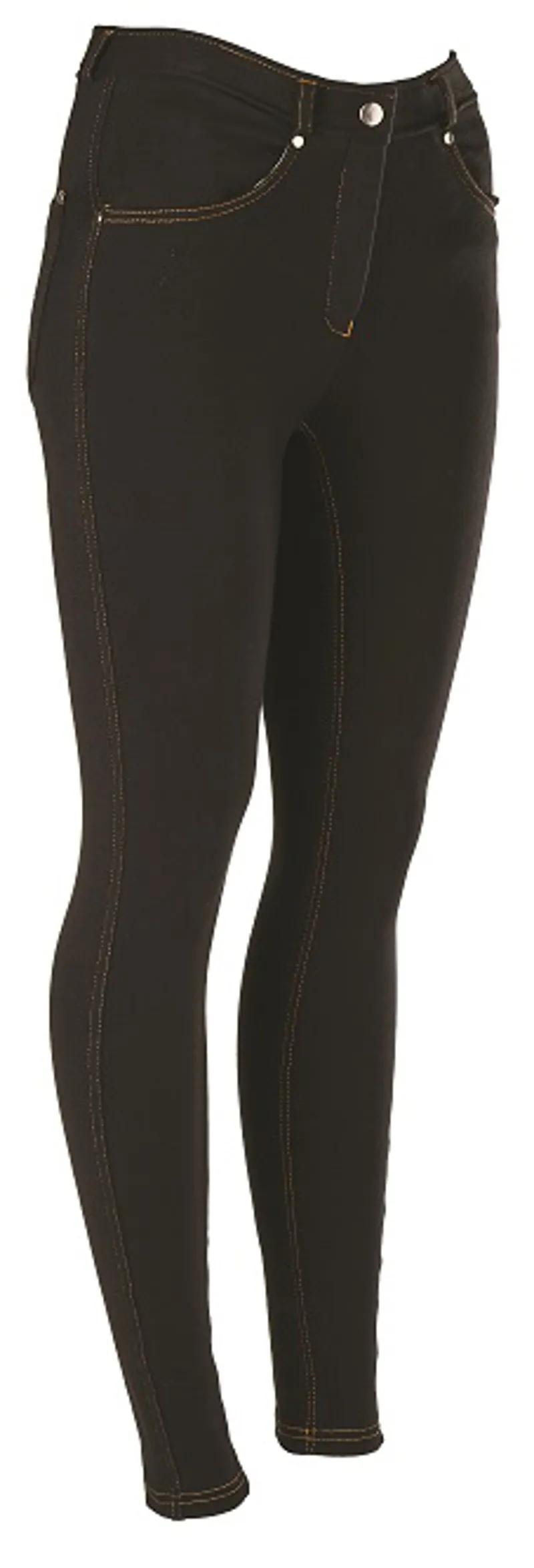 Legacy Contrast Jodhpurs Kids in Black and Gold-1
