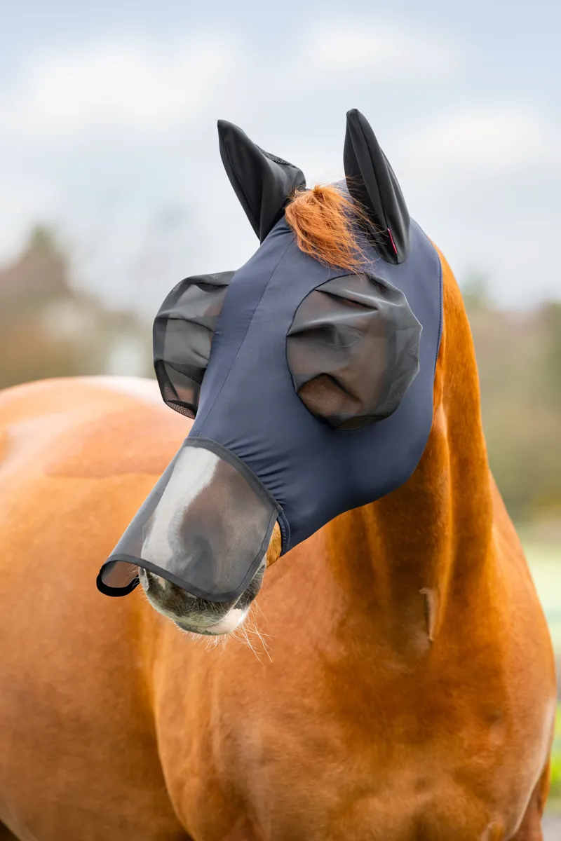 LeMieux Bug Relief Full Fly Mask in Navy