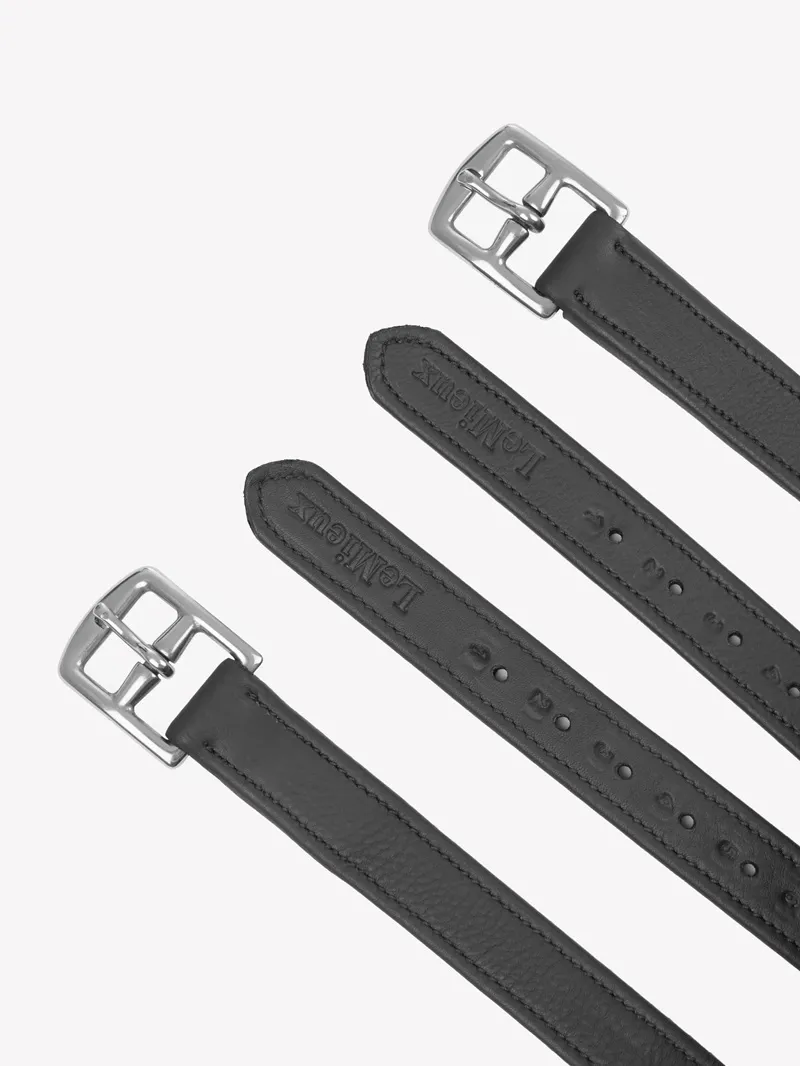 LeMieux Children's Stirrup Leathers in Black-1