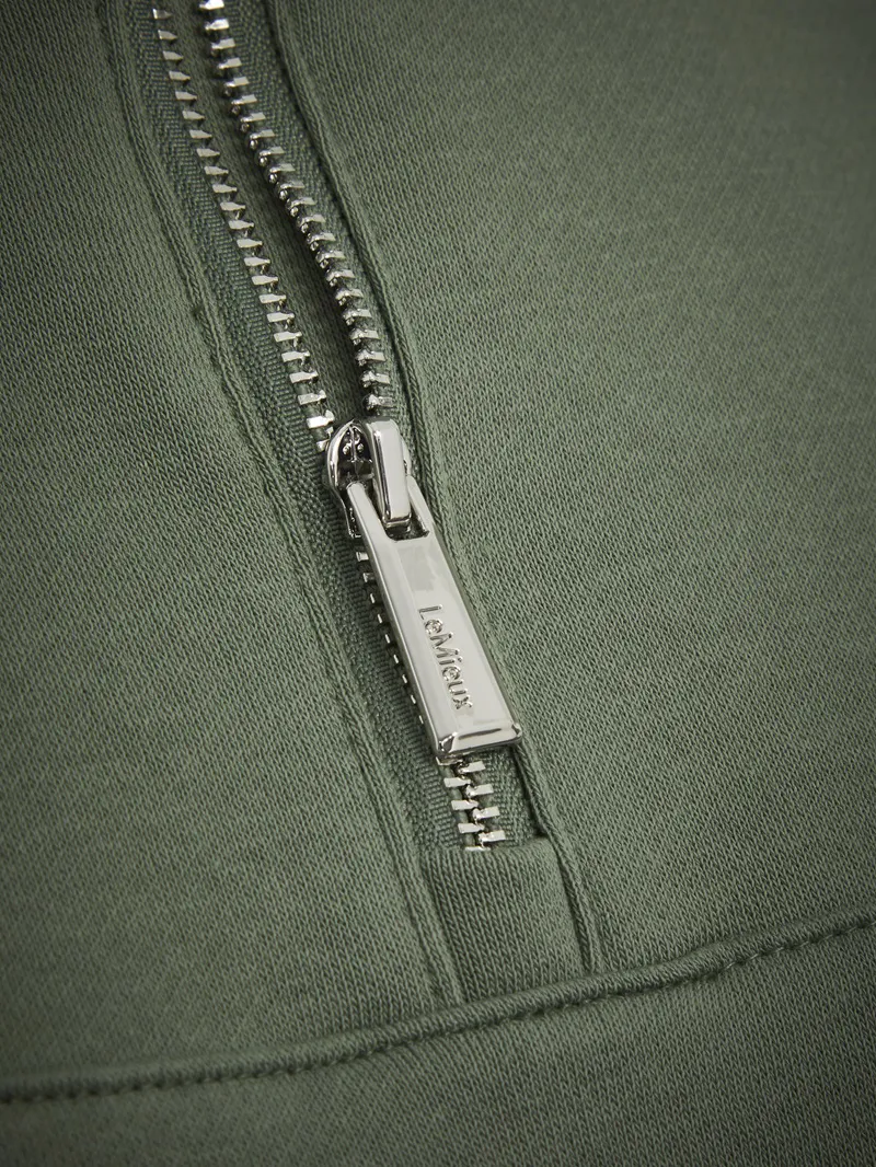 LeMieux Kali Quarter Zip Sweatshirt Ladies in Thyme-3