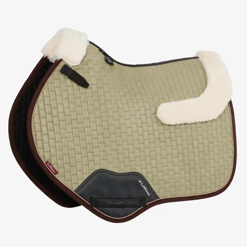 LeMieux Merino+ Suede Close Contact Pad in Fern