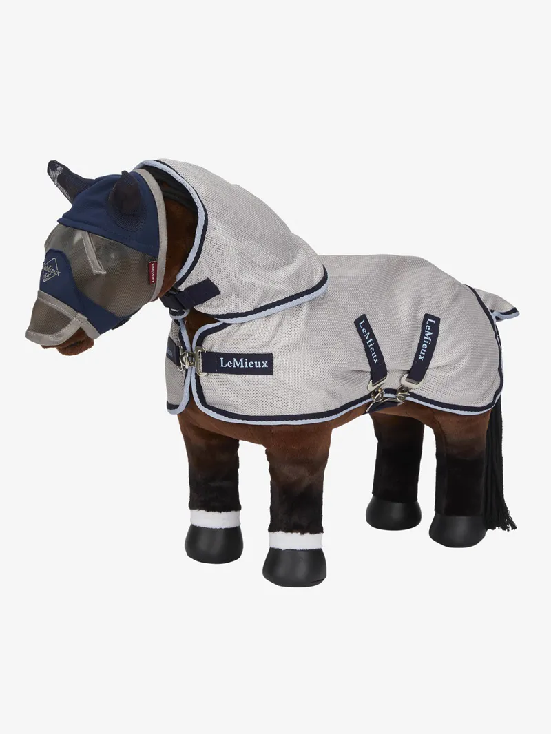  LeMieux Toy Pony Fly Rug in Grey and Navy-2