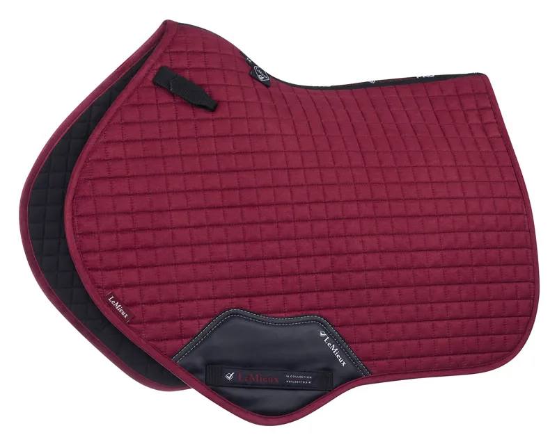 LeMieux Close Contact Suede Saddle Pad Plum RB Equestrian