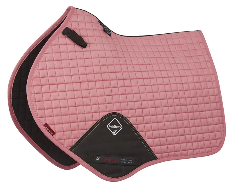 LeMieux Close Contact Suede Saddle Pad Blush Pink Large