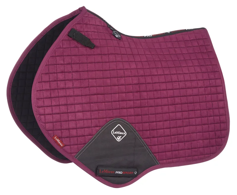 2020 LeMieux Close Contact Suede Saddle Pad in Chilli Red RB Equestrian