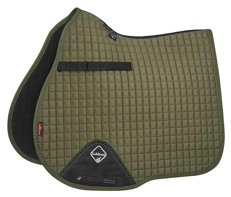 LeMieux ProSport Suede GP Square Saddlepad Large in Olive