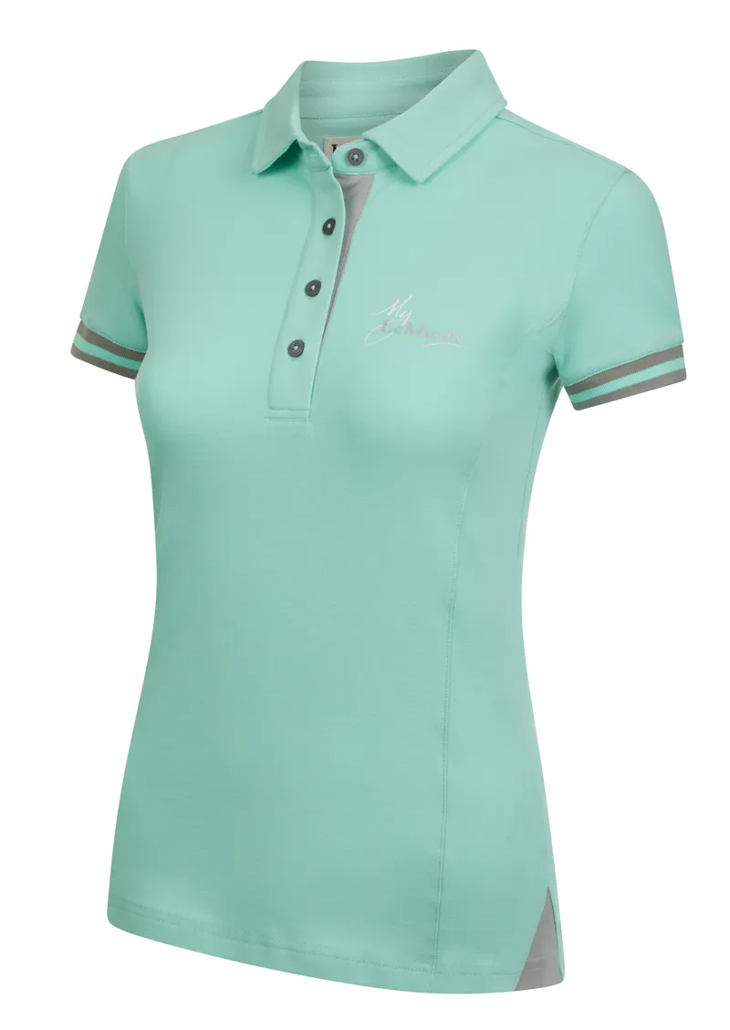 My LeMieux Polo Shirt in Mint and Grey-1