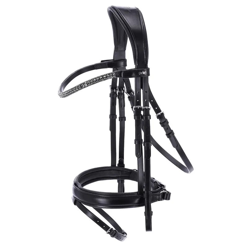 Schockemohle Malaga Flash Bridle in Black and Grey