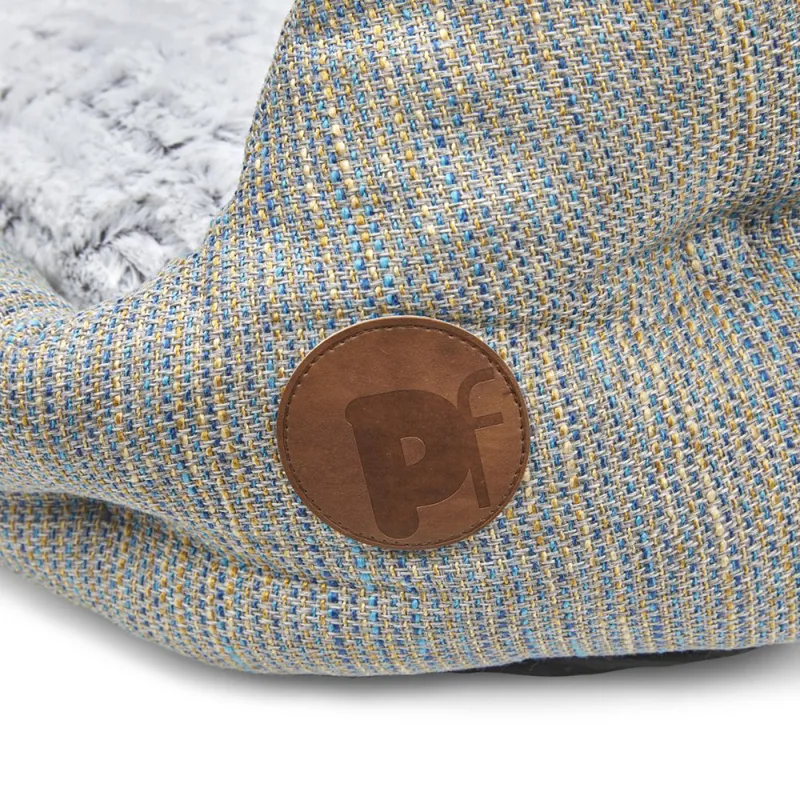 Petface Meadow Weave High Oval Dog Bed in Grey-2