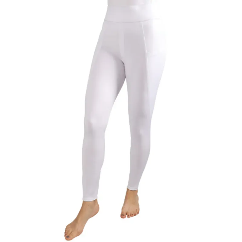 Hy Equestrian Melton Riding Tights in White Ladies - WEB EXCLUSIVE
