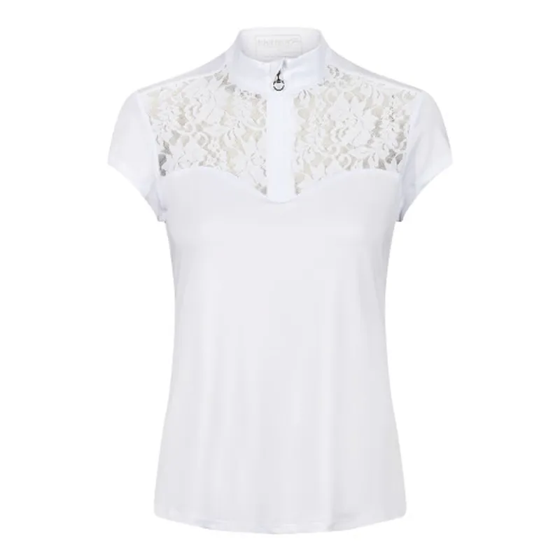 Equetech Mia Lace Competition Shirt Ladies in White - WEB EXCLUSIVE